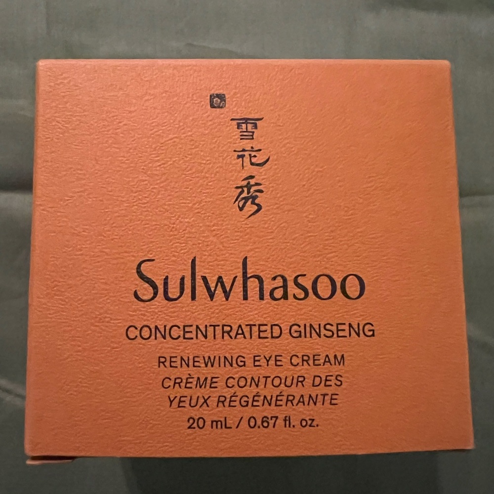 Sulwhasoo Concemtrated Ginseng Renewing Eye Cream Full Size .67 fl oz. BRAND NEW